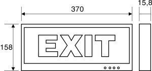 kích thước đèn exit pexa13sw