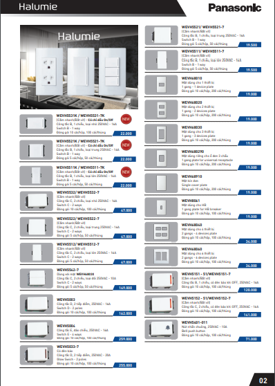 Giá công tắc, ổ cắm điện Panasonic 2
