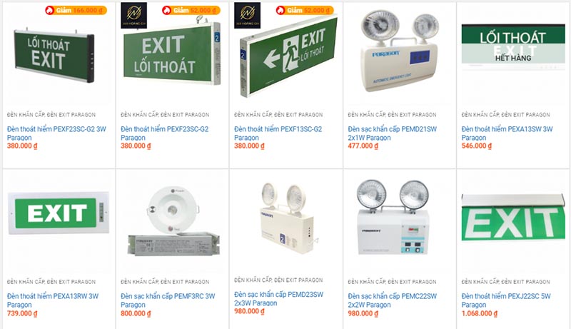 Đèn chiếu sáng sự cố Paragon