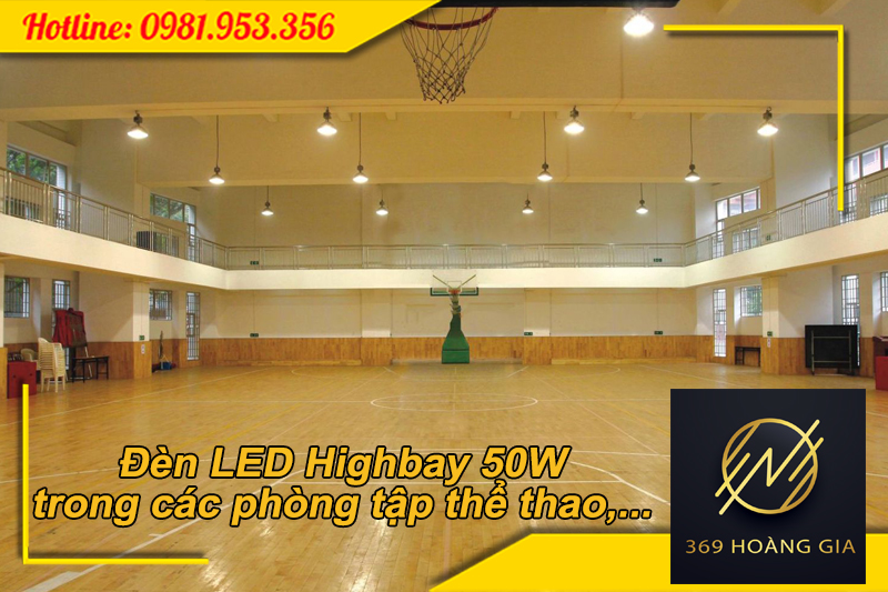 Đèn LED Highbay trong các phòng tập thể thao, nhà thi đấu,…