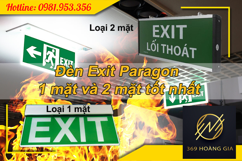 Đèn Exit Paragon 1 mặt và 2 mặt tốt nhất