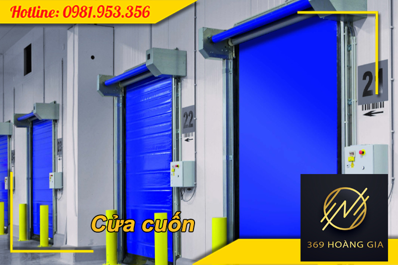 Loại cửa cuốn lắp đặt cho kho lạnh mini