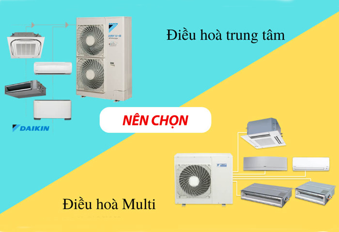 chọn điều hòa trung tâm vrv hay multi daikin 1