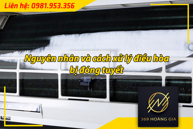 điều hòa bị đóng tuyết
