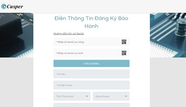 chính sách bảo hành điều hòa casper 