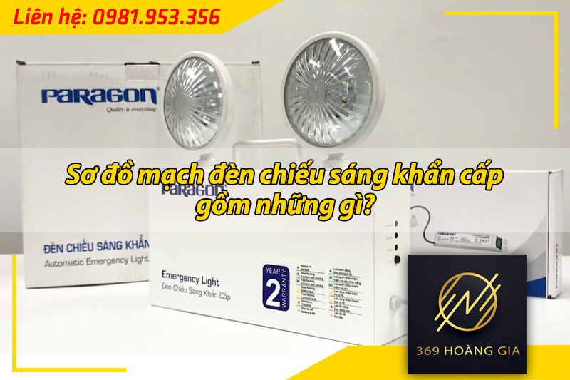 sơ đồ mạch đèn chiếu sáng khẩn cấp