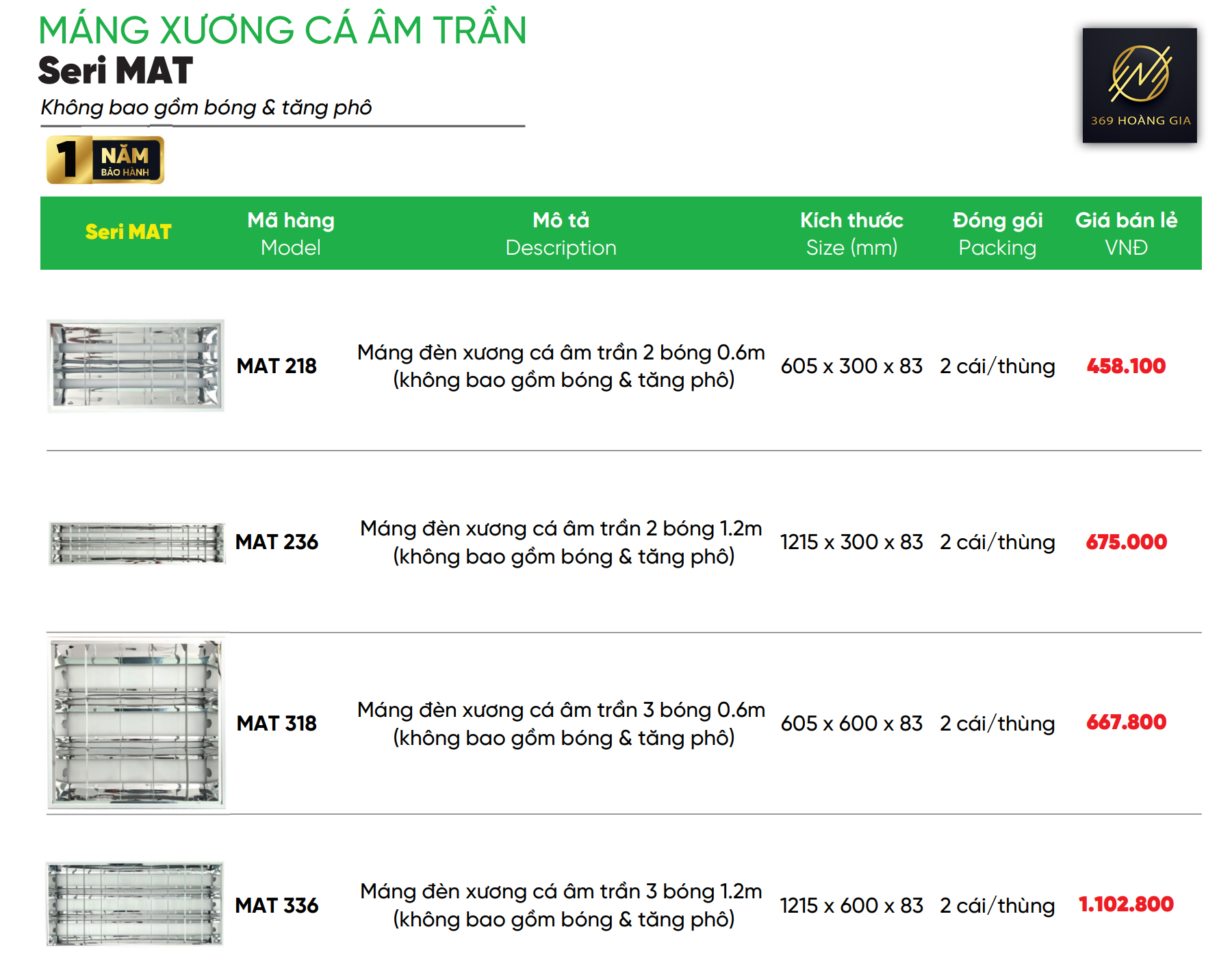 bộ máng đèn led tube mpe 2