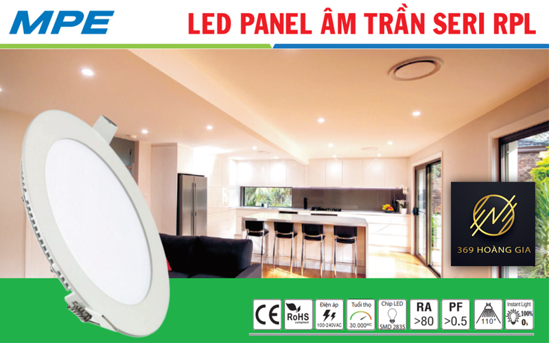 đèn led âm trần mpe 1