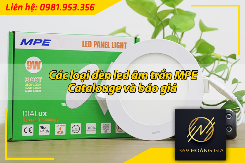 đèn led âm trần mpe