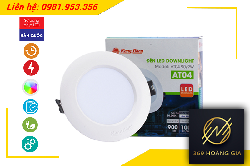 Ưu điểm nổi bật của đèn led âm trần Rạng Đông 90/9w