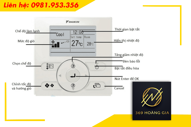 điều khiển gắn tường điều hòa trung tâm
