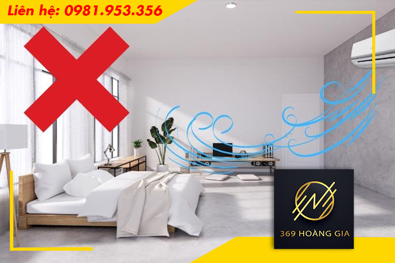 Không để gió điều hòa thổi trực tiếp vào người
