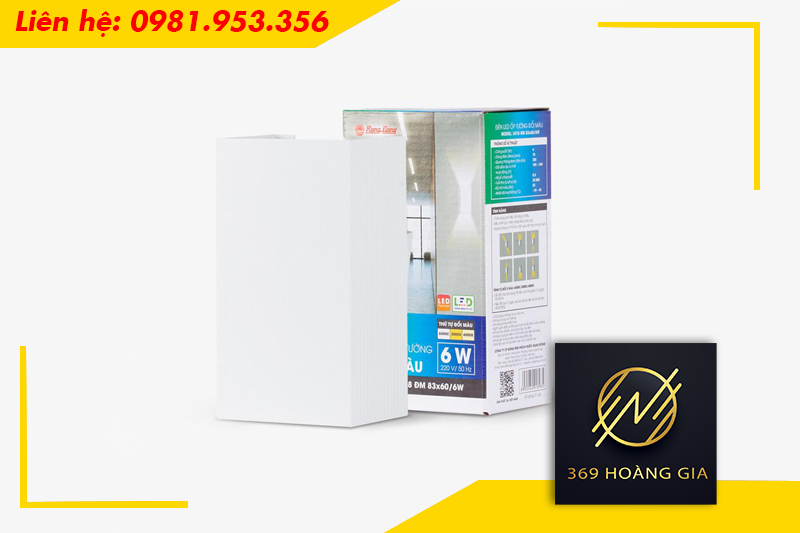 Cấu tạo đèn LED gắn tường Rạng Đông