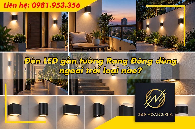 Đèn led gắn tường rạng đông ngoài trời