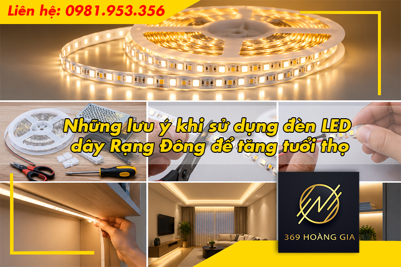 Những lưu ý khi sử dụng đèn LED dây Rạng Đông để tăng tuổi thọ
