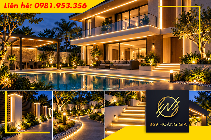 Ứng dụng đèn LED dây Rạng Đông trong trang trí ngoại thất